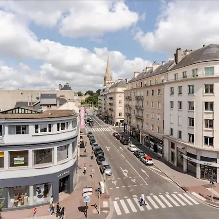 Appartement Grand Lumineux Hyper Centre Vue Chateau Caen